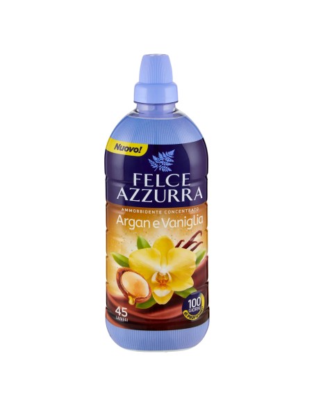 felce azzurra ammorbidente concentrato 45 lavaggi 900ml - argan e vaniglia: tuttocasashop.live: prodotti per bucato e tessuti