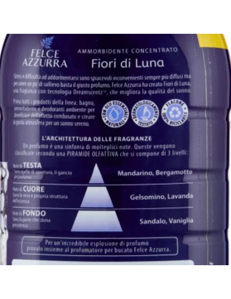 felce azzurra ammorbidente concentrato 45 lavaggi 900ml - fiori di luna: tuttocasashop.live: prodotti per bucato e tessuti