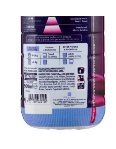 felce azzurra ammorbidente concentrato 45 lavaggi 900ml - orchidea nera: tuttocasashop.live: prodotti per bucato e tessuti