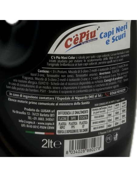 ce' piu' lavanero - 2 litri - detersivo capi neri o scuri: tuttocasashop.live: prodotti per bucato e tessuti
