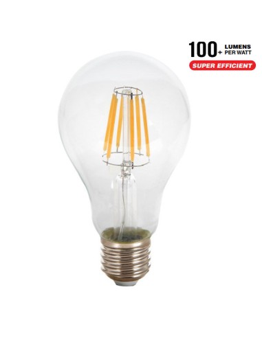 v-tac lampadina con filamento led - goccia - e27 10w 4000k - luce naturale: tuttocasashop.live: altro - bazar