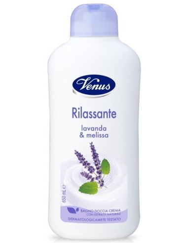 venus bagno doccia crema - 650ml - rilassante - lavanda & melissa: tuttocasashop.live: igiene e cura della persona