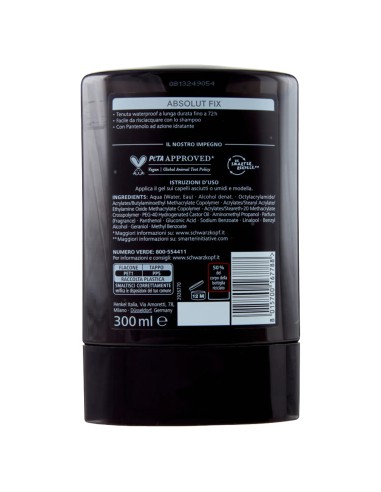 taft gel per capelli 300ml - 07 absolut fix - waterproof: tuttocasashop.live: igiene e cura della persona