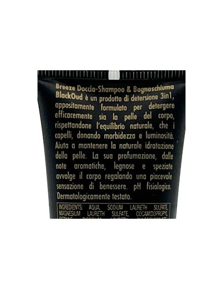 breeze doccia shampoo e bagnoschiuma mini 50ml - blackoud - formato viaggio: tuttocasashop.live: igiene e cura della persona