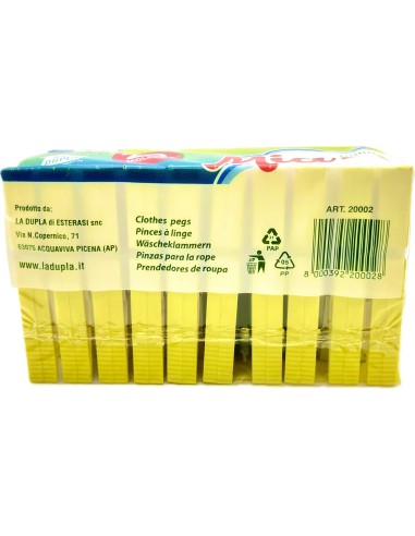 mia la dupla 20 pinze stendi bucato in plastica - made in italy - colorate: tuttocasashop.live: prodotti per bucato e tessuti
