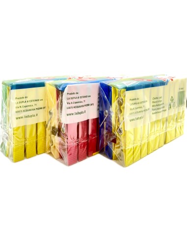 mia la dupla 20 pinze stendi bucato in plastica - made in italy - colorate: tuttocasashop.live: prodotti per bucato e tessuti