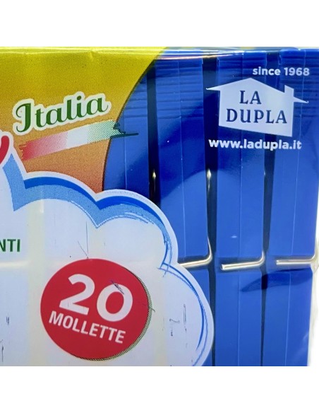 mia la dupla 20 pinze stendi bucato in plastica - made in italy - colorate: tuttocasashop.live: prodotti per bucato e tessuti