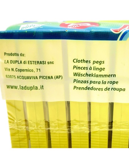 mia la dupla 20 pinze stendi bucato in plastica - made in italy - colorate: tuttocasashop.live: prodotti per bucato e tessuti