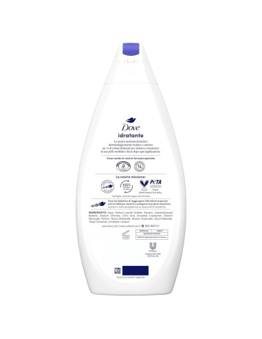 dove bagnodoccia - 750ml - idratante - per una pelle morbida e liscia: tuttocasashop.live: igiene e cura della persona