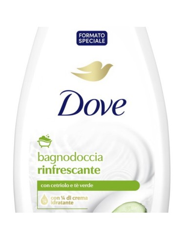 dove bagnodoccia - 750ml - rinfrescante - con cetriolo e te' verde: tuttocasashop.live: igiene e cura della persona