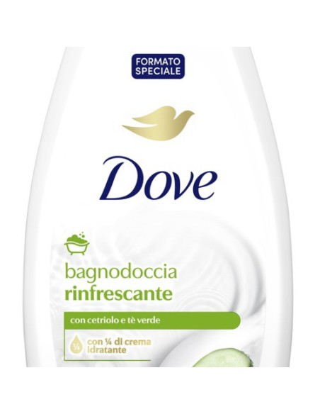 dove bagnodoccia - 750ml - rinfrescante - con cetriolo e te' verde: tuttocasashop.live: igiene e cura della persona