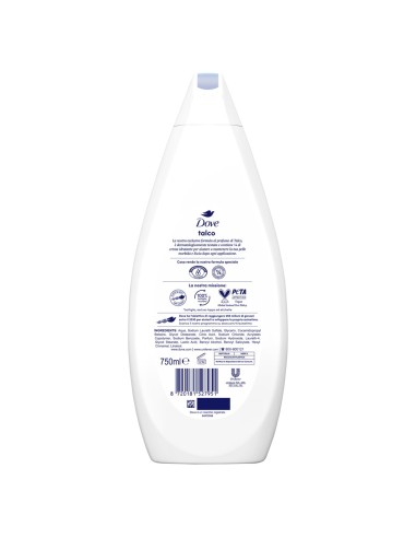 dove bagnodoccia - 750ml - talco - al delicato profumo di talco: tuttocasashop.live: igiene e cura della persona