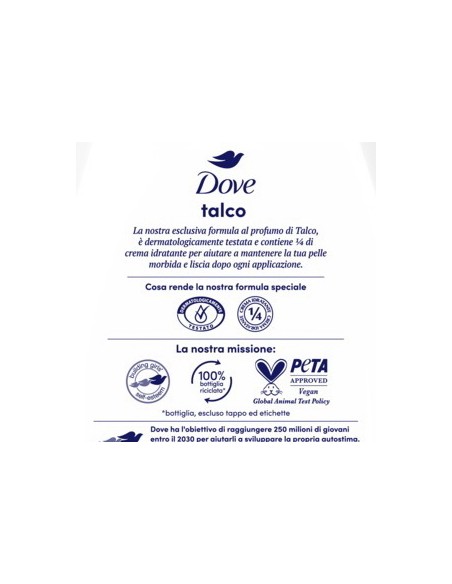 dove bagnodoccia - 750ml - talco - al delicato profumo di talco: tuttocasashop.live: igiene e cura della persona