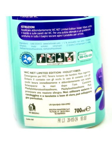 wc net detergente per wc 700ml - limited edition - violet ribes: tuttocasashop.live: pulizia e cura della casa