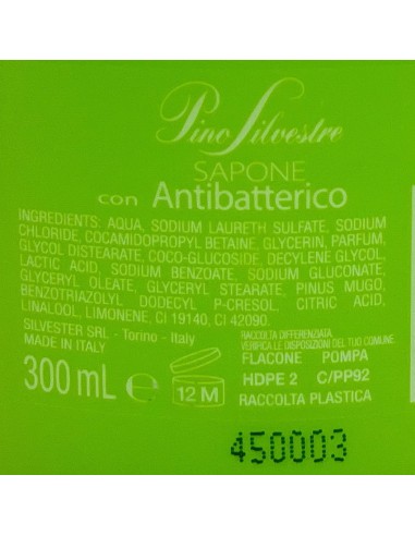 pino silvestre sapone liquido 300ml - antibatterico - pure fresh: tuttocasashop.live: igiene e cura della persona