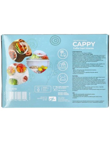 dealo cappy 50 cuffie copri vivande estendibili da 10 a 25 cm - per alimenti: tuttocasashop.live: carta & monouso