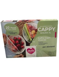 dealo cappy 20 cuffie copri vivande estendibili da 15 a 48 cm - per alimenti: tuttocasashop.live: carta & monouso