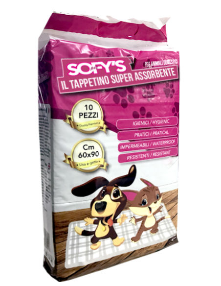 sofys 10 traverse per animali 60x90cm - tappetini assorbenti multiuso: tuttocasashop.live: altro - bazar