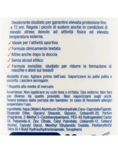 sauber deo care deodorante vapo - 90ml - deoactive invisible - 72h: tuttocasashop.live: igiene e cura della persona