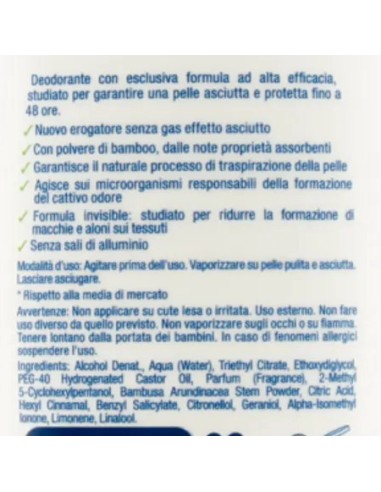 sauber deo care deodorante vapo effetto spray - 90ml - deodry - 48h: tuttocasashop.live: igiene e cura della persona