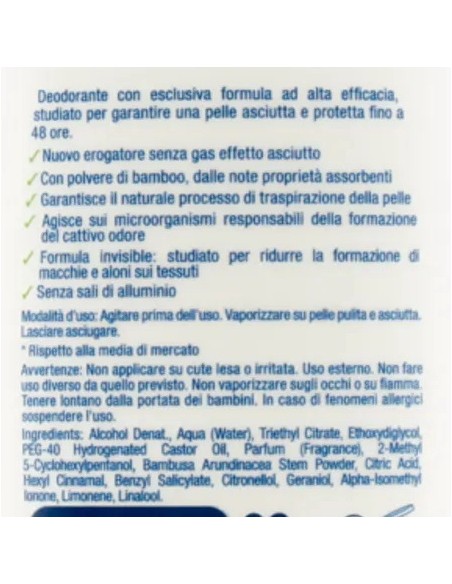 sauber deo care deodorante vapo effetto spray - 90ml - deodry - 48h: tuttocasashop.live: igiene e cura della persona