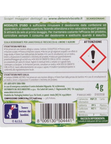 scala deodorante per macchine lavastoviglie - 60 lavaggi - limone: tuttocasashop.live: pulizia e cura della casa