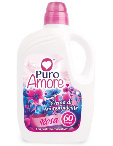 puro amore ammorbidente concentrato - 60 lavaggi - 3 litri - rosa: tuttocasashop.live: prodotti per bucato e tessuti