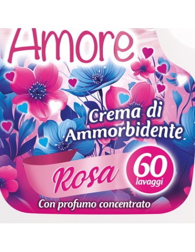 puro amore ammorbidente concentrato - 60 lavaggi - 3 litri - rosa: tuttocasashop.live: prodotti per bucato e tessuti