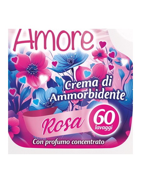 puro amore ammorbidente concentrato - 60 lavaggi - 3 litri - rosa: tuttocasashop.live: prodotti per bucato e tessuti