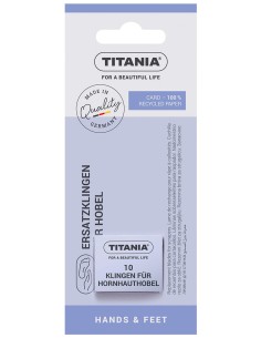titania 10 lame ricambio per tagliacalli - made in germany: tuttocasashop.live: igiene e cura della persona