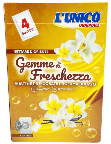 l'unico gemme di freschezza - 4 bustine profuma bucato - nettare d'oriente: tuttocasashop.live: prodotti per bucato e tessuti