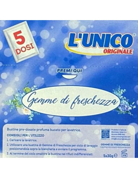 l'unico gemme di freschezza - 4 bustine profuma bucato - primavera: tuttocasashop.live: prodotti per bucato e tessuti