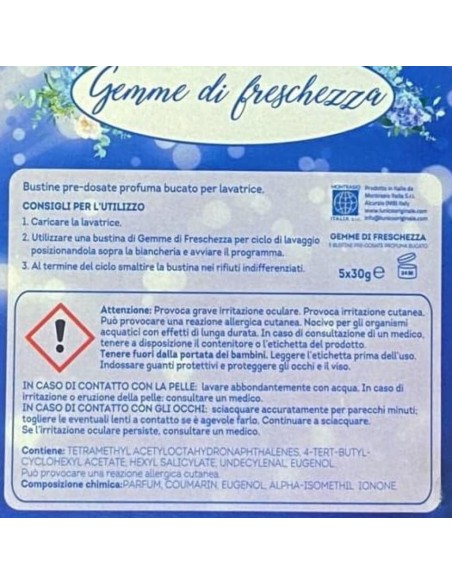 l'unico gemme di freschezza - 4 bustine profuma bucato - primavera: tuttocasashop.live: prodotti per bucato e tessuti