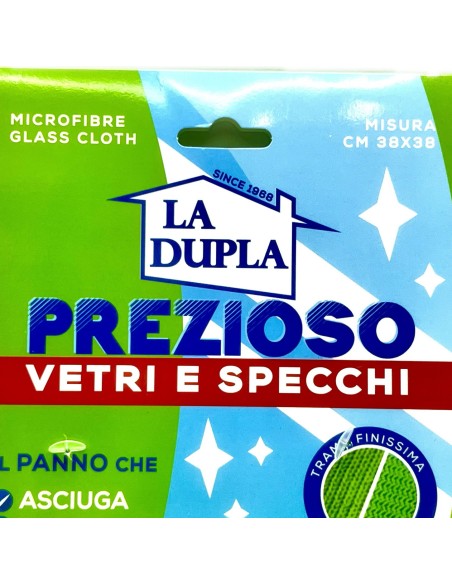 la dupla prezioso panno vetri e specchi - 38x38 cm: tuttocasashop.live: pulizia e cura della casa