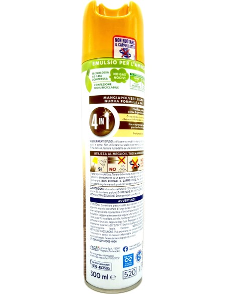 emulsio mangiapolvere spray 300ml - con cera di api: tuttocasashop.live: pulizia e cura della casa