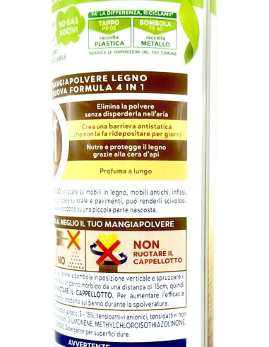 emulsio mangiapolvere spray 300ml - con cera di api: tuttocasashop.live: pulizia e cura della casa