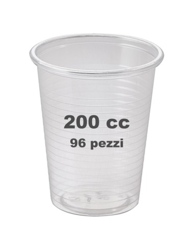 very well 96 bicchieri monouso in plastica pp - 200cc - trasparenti: tuttocasashop.live: carta & monouso