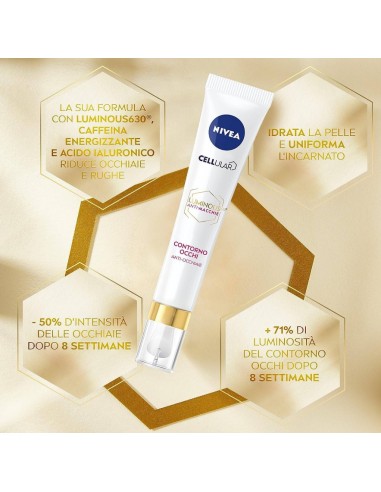 nivea cellular luminous 630 anti macchie crema contorno occhi 15ml: tuttocasashop.live: igiene e cura della persona