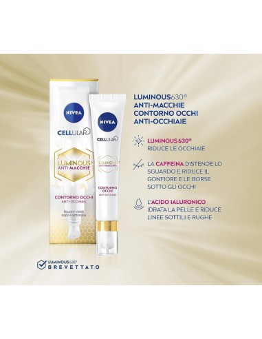 nivea cellular luminous 630 anti macchie crema contorno occhi 15ml: tuttocasashop.live: igiene e cura della persona
