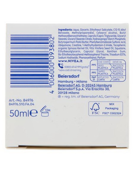 nivea q10 anti-rughe extra nutriente crema giorno riparatrice - 50ml: tuttocasashop.live: igiene e cura della persona