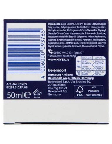 nivea q10 anti-rughe power - crema extra rigenerante - 50ml - notte: tuttocasashop.live: igiene e cura della persona