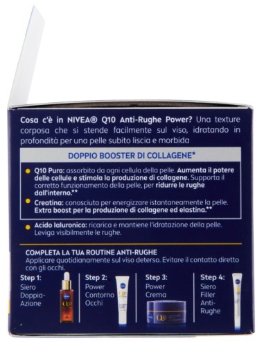 nivea q10 anti-rughe power - crema extra rigenerante - 50ml - notte: tuttocasashop.live: igiene e cura della persona