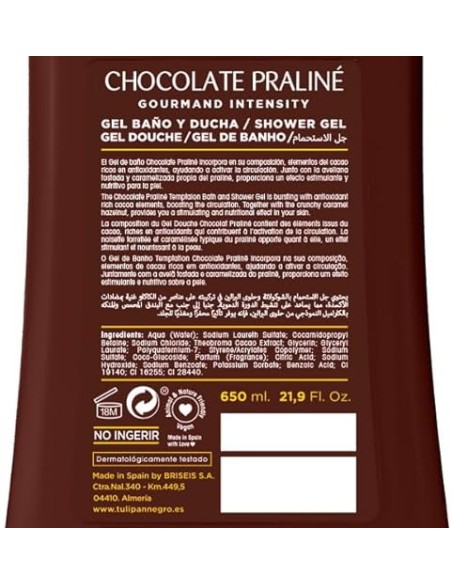 tulipan negro bagnoschiuma - 650ml - chocolate praline - antiossidante: tuttocasashop.live: igiene e cura della persona