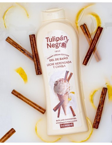 tulipan negro bagnoschiuma - 650ml - leche merengada y canela - yummy cream: tuttocasashop.live: igiene e cura della persona