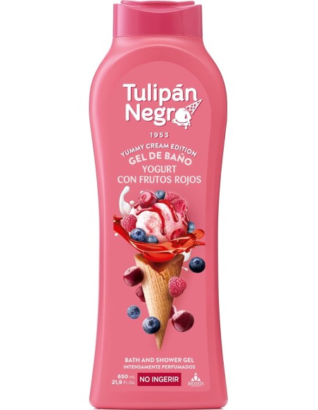 tulipan negro bagnoschiuma - 650ml - yogurt con frutos rojos - yummy cream: tuttocasashop.live: igiene e cura della persona