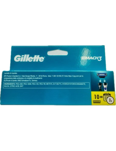 gillette mach3 10 testine ricambio per rasoio mach3: tuttocasashop.live: igiene e cura della persona