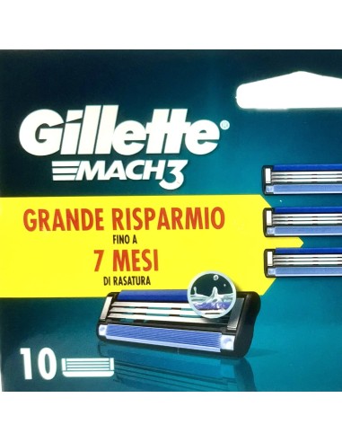 gillette mach3 10 testine ricambio per rasoio mach3: tuttocasashop.live: igiene e cura della persona