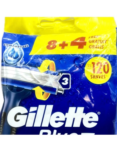 gillette blue 3 rasoi radi & getta trilama - 12 pezzi - smoth: tuttocasashop.live: igiene e cura della persona