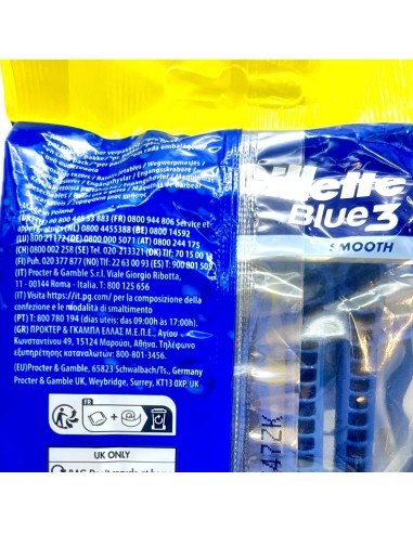 gillette blue 3 rasoi radi & getta trilama - 12 pezzi - smoth: tuttocasashop.live: igiene e cura della persona
