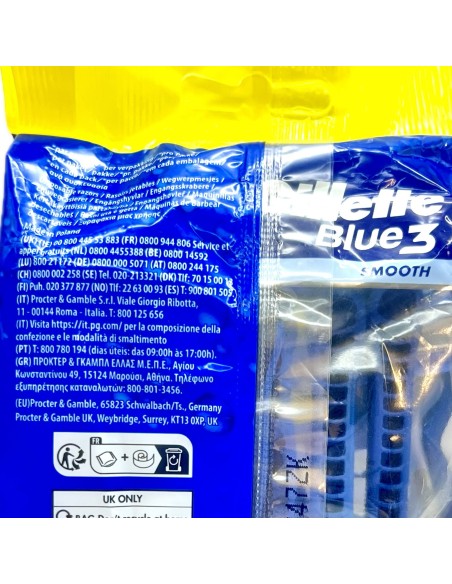gillette blue 3 rasoi radi & getta trilama - 12 pezzi - smoth: tuttocasashop.live: igiene e cura della persona